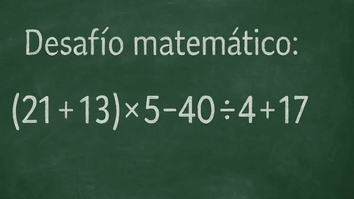 Imagen de pizarra para Desafío Matemático: ¿sabés cómo empezar este reto con sumas y restas?