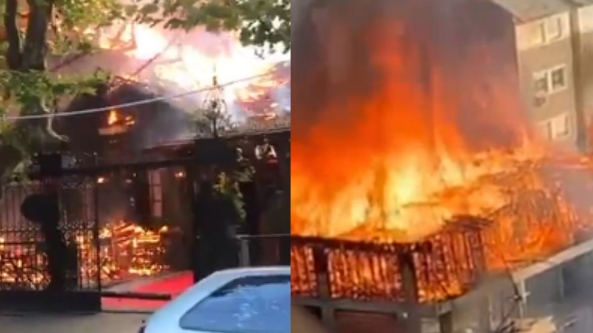 Los bomberos lograron evacuar a todos los que se encontraban dentro y no se registraron ni víctimas ni heridos. (Fotos: captura de video)