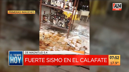 Un sismo de 5,4 sacudió esta madrugada a El Calafate