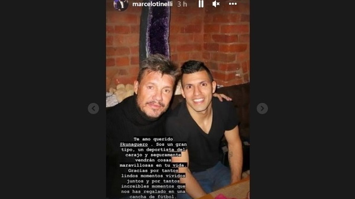 El mensaje que Marcelo Tinelli le dedic&oacute; al Kun Ag&uuml;ero al hacerse oficial su retiro del f&uacute;tbol a sus 33 a&ntilde;os.&nbsp;