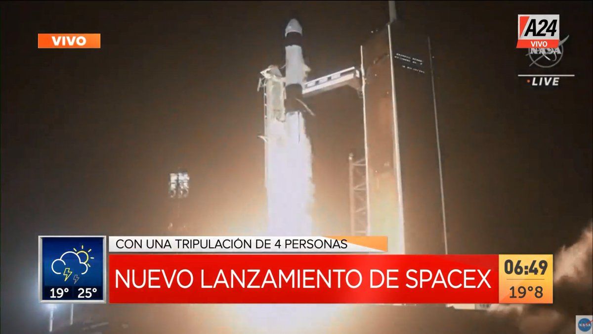Así fue el lanzamiento de Spacex y la NASA desde la Estación Espacial de Cabo Cañaveral (Foto: captura de TV).