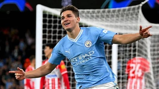 Champions League: con un doblete de Julián Álvarez, Manchester City venció a Estrella Roja