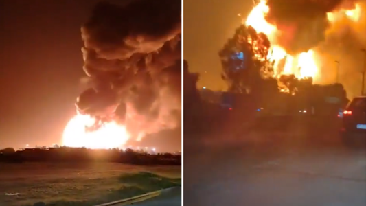 Impactante explosión en Ezeiza en una fábrica del Polo Industrial: las dramáticas imágenes
