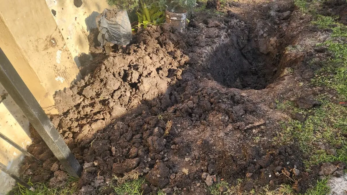 El lugar en donde encontraron enterrado el cuerpo de la v&iacute;ctima.
