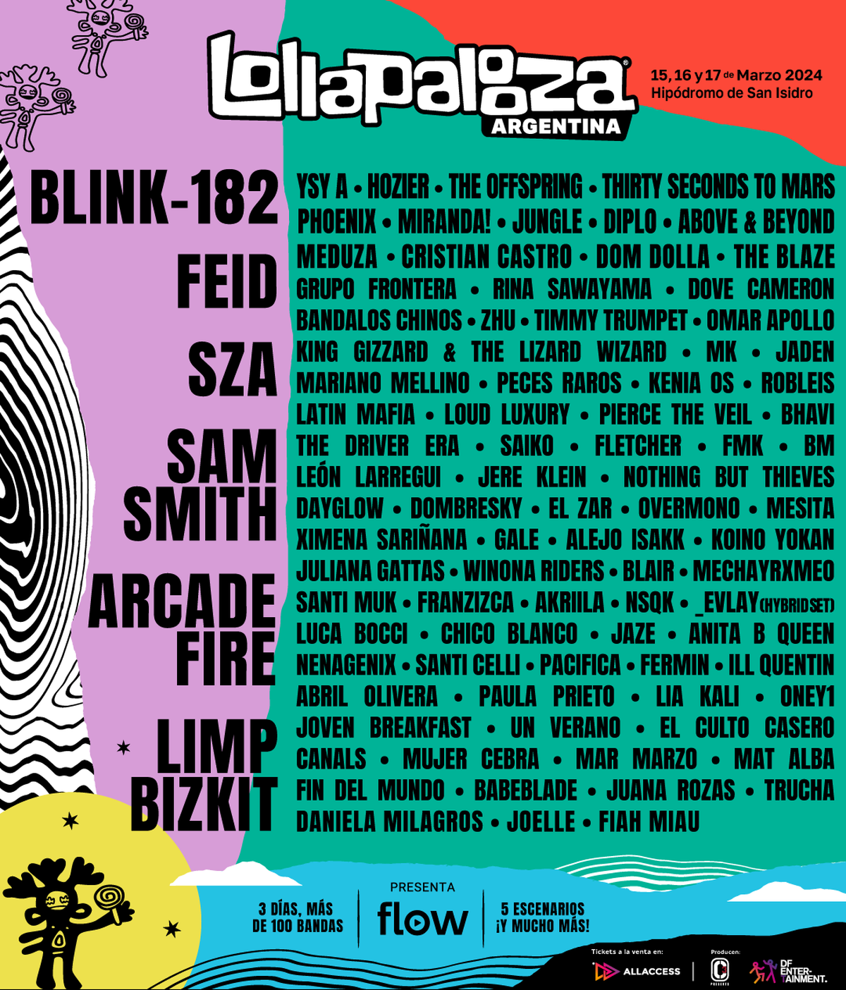 Este es el Lineup de Lollapalooza Argentina 2024