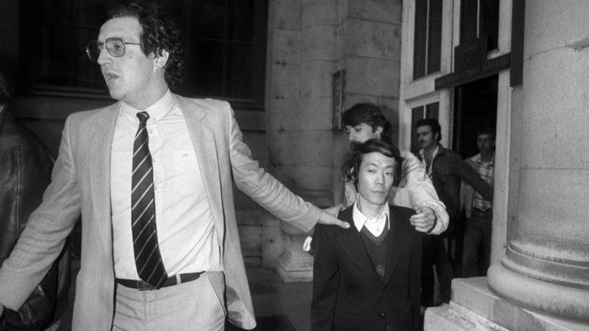 El momento de la detención de Issei Sagawa.