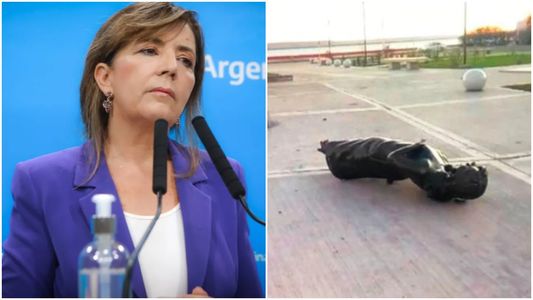 Una mujer...: la peculiar defensa de Gabriela Cerruti a Cristina Kirchner por la vandalización de su estatua