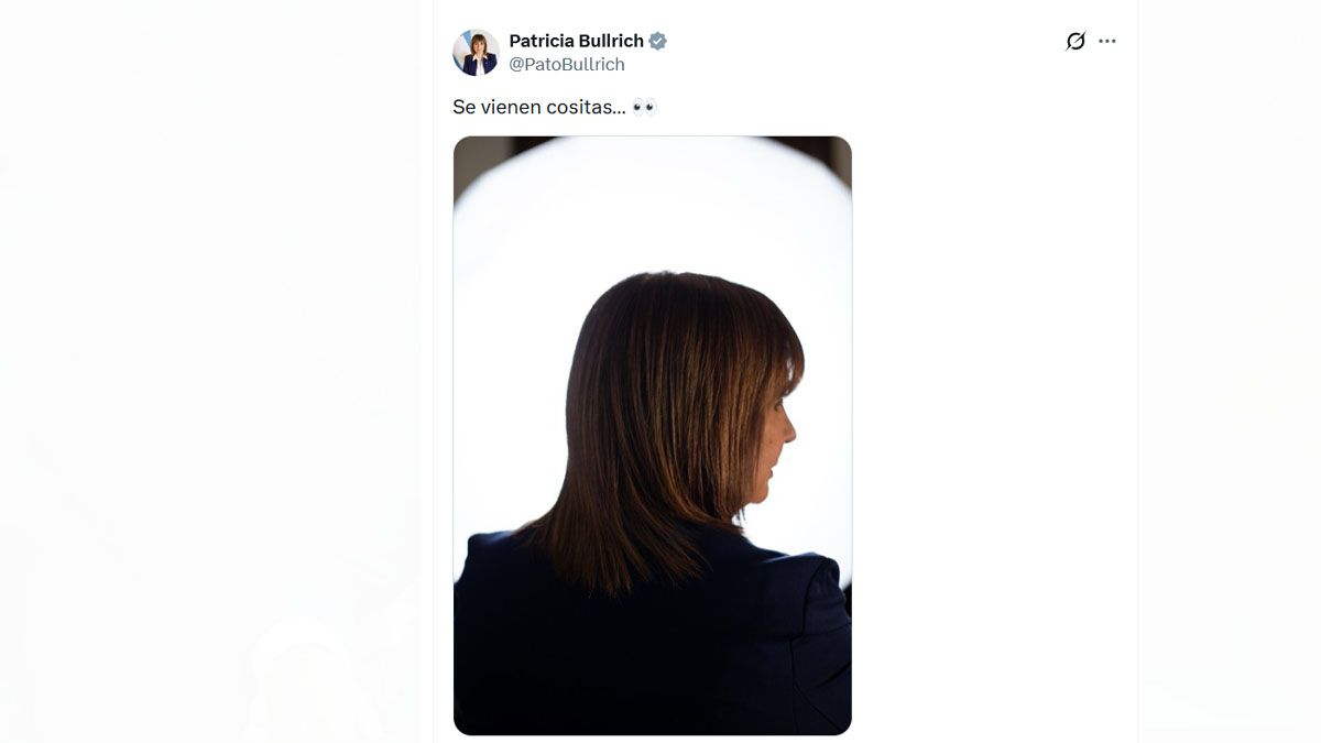 Otro mensaje misterioso de Patricia Bullrich. (foto: Cuenta X Patricia Bullrich)