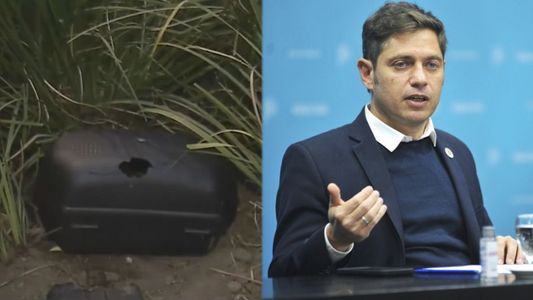 Cumbre Axel Kicillof, Máximo Kirchner e intendentes: detonaron un baúl sospechoso dejado en la puerta
