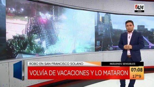 Una familia volvía de vacaciones y matan al hombre para robarle