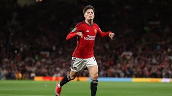 Alejandro Garnacho marcó su primer gol en la temporada y el festejo revolucionó las redes