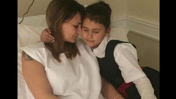 Amalia Granata recibió una visita especial en el hospital