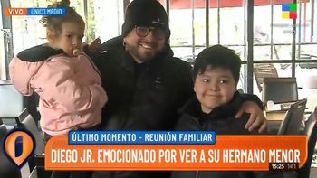 El emotivo reencuentro entre Diego Maradona Jr. y Dieguito Fernando
