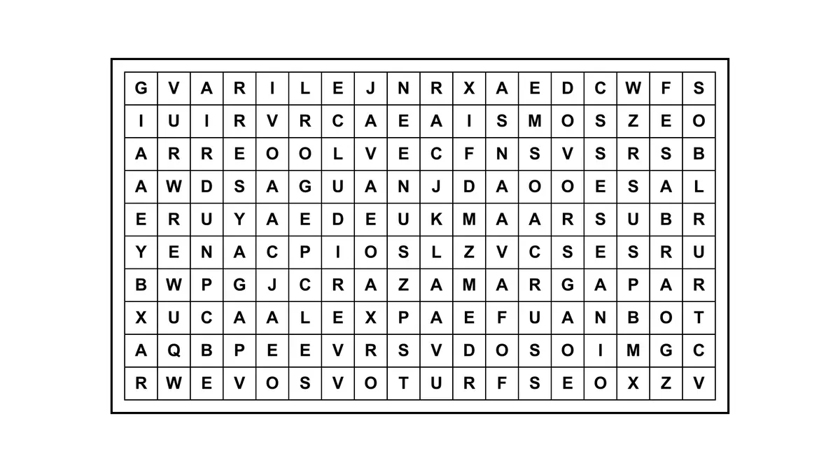 Encontrá la frase escondida en una sopa de letras con una cita célebre oculta