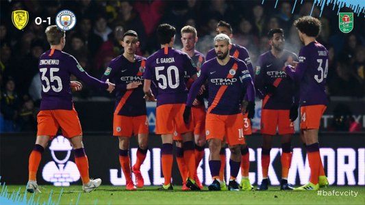 Manchester City le ganó 1-0 al Burton con gol del Kun Agüero y está en la final de la Copa de la Liga