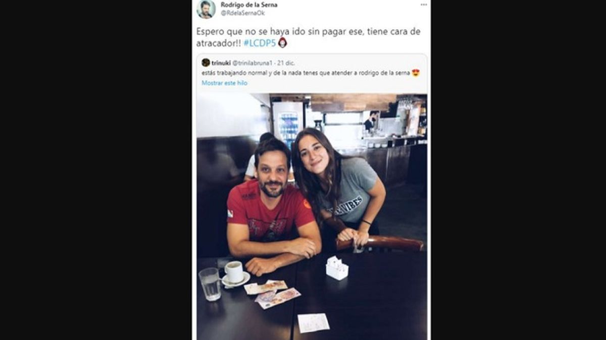 La foto viralizada en Twitter que desat&oacute; la denuncia de Rodrigo de la Serna sobre el robo de identidad en la red social.&nbsp;