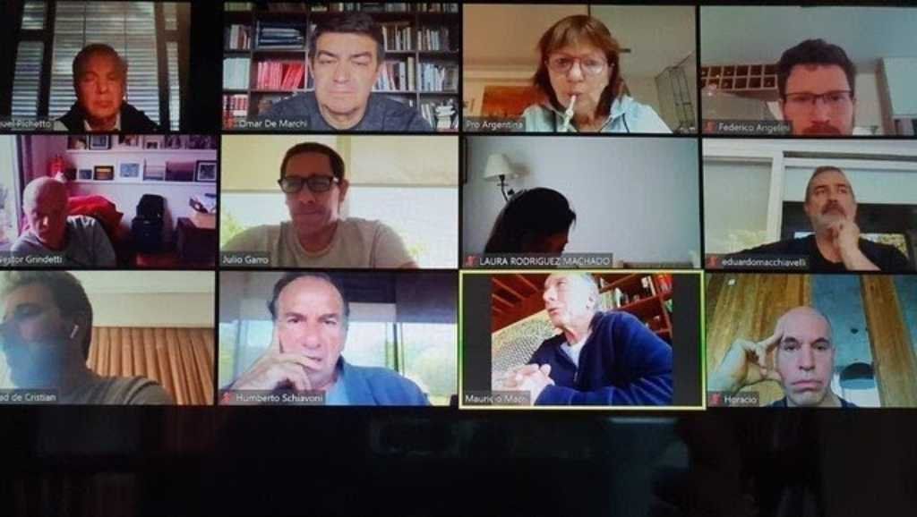 Reunión por Zoom de Juntos por el Cambio.&nbsp;