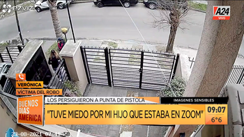 El dramático testimonio de la víctima del robo en Villa Luzuriaga. (Captura de Tv) El dramático testimonio de la víctima del robo en Villa Luzuriaga. (Captura de Tv)