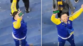 el repudiable gesto racista de un hincha de boca a la tribuna de palmeiras el repudiable gesto racista de un hincha de boca a la tribuna de palmeiras