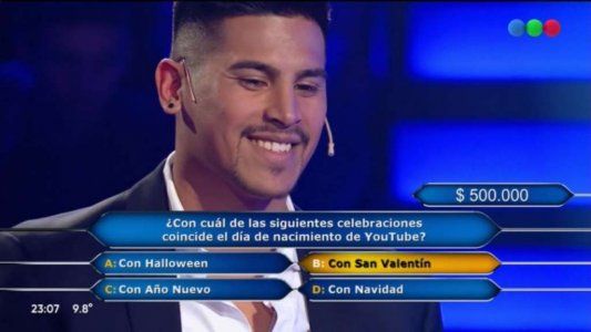 El joven que conmovió al país con una carta con su historia ganó 500 mil pesos en ¿Quién quiere ser millonario?