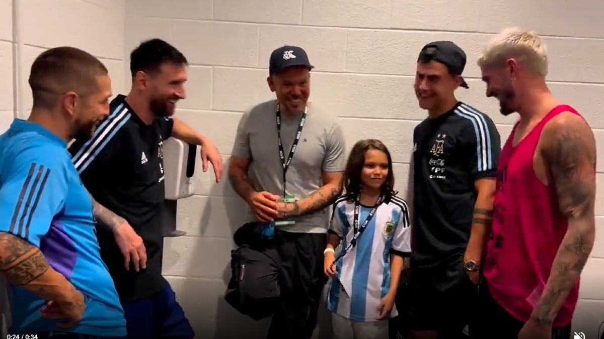 Rodrigo De Paul al hijo de Residente: Tu jugador preferido es Messi, ¿no?