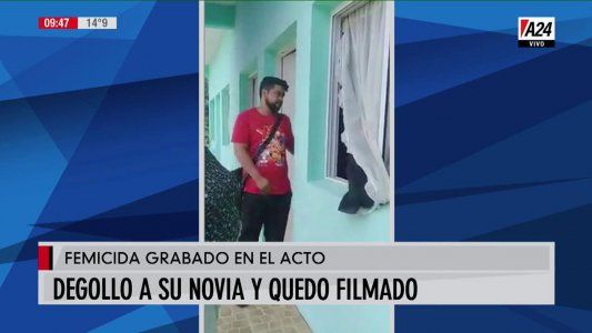 Femicidio en Misiones: fue filmado cuando salía de la casa donde minutos antes había matado a su pareja