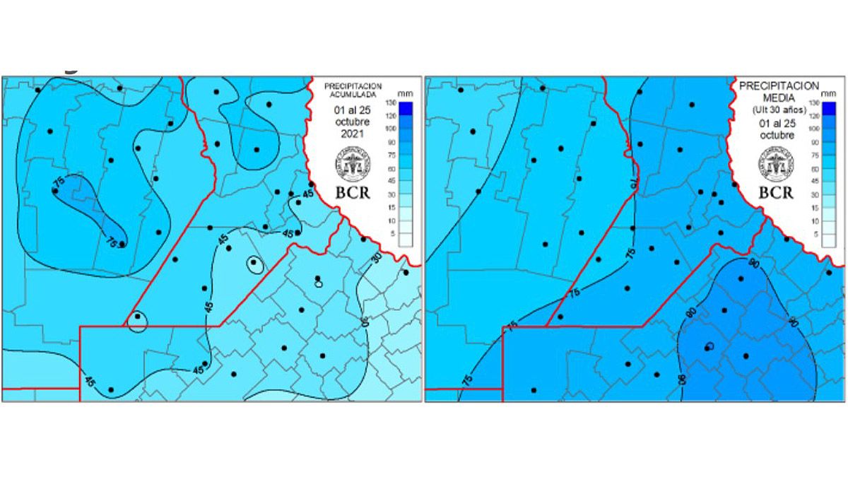 Las precipitaciones históricas de la zona núcleo. La Niña preocupa al trigo y la soja. 