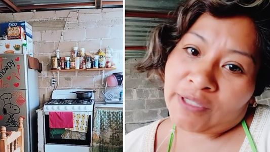 Tik Tok: Una madre influencer construyó su casa de chapa y la muestra orgullosa