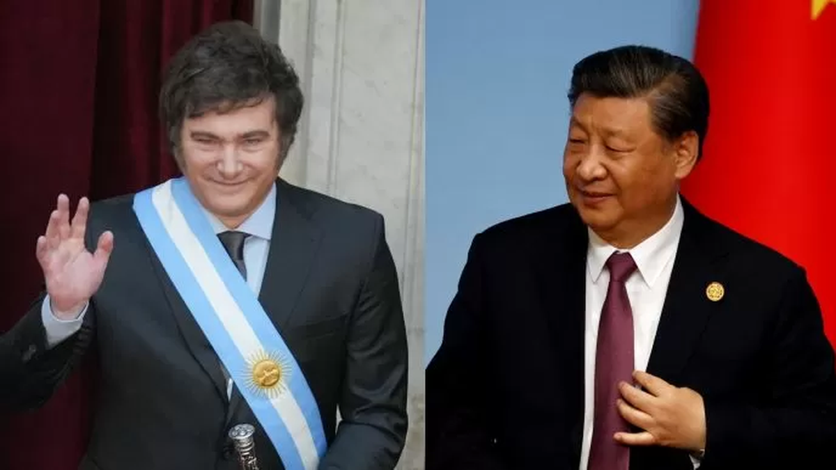 Javier Milei y su par Xi Jinping. (Foto: archivo)