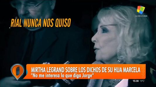 Qué dijo Mirtha Legrand sobre la pelea entre Jorge Rial y Marcela Tinayre