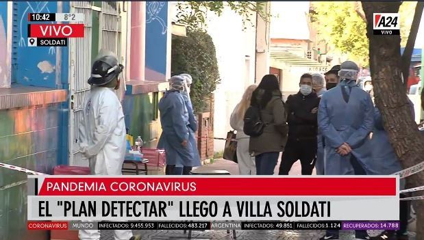 Villa Soldati: testeos e hisopados a los vecinos bajo el plan “Detectar”