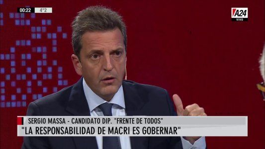 Sergio Massa: Macri debería haber ido al FMI para rediscutir el acuerdo, en vez de jugar a ver quién le tira más nafta al fuego