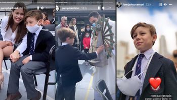 la primera comunion de beltran, el hijo de pampita y vicuna la primera comunion de beltran, el hijo de pampita y vicuna