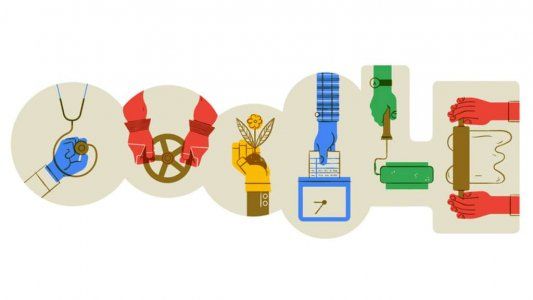 Google celebra el Día del Trabajo destacando una diversidad de labores en doodle
