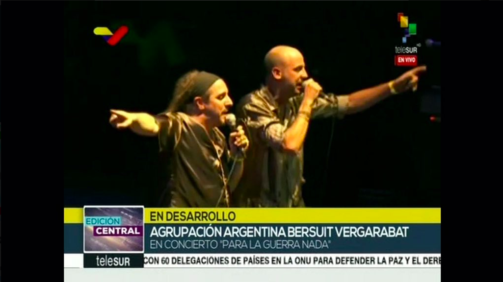 Bersuit Vergarabat se presentó en el recital de Nicolás Maduro