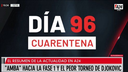 Resumen A24: endurecimiento de la cuarentena, Djokovic con COVID-19 y enfrentamiento entre Ginés y Rubinstein