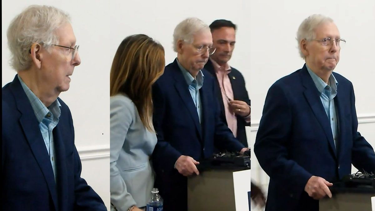 El senador republicano Mitch McConnell sufrió un nuevo episodio de parálisis temporal en dos meses. (Foto: Captura de TV)