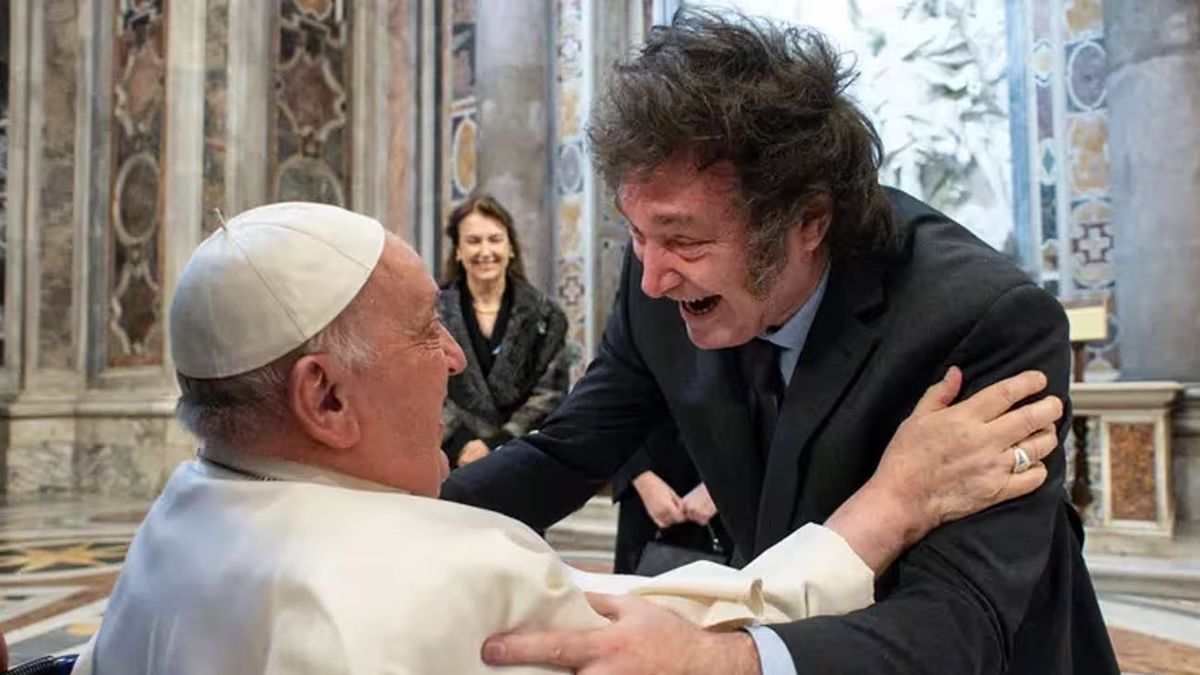 El encuentro entre Javier Milei y el Papa Francisco en el Vaticano (Foto: Télam)