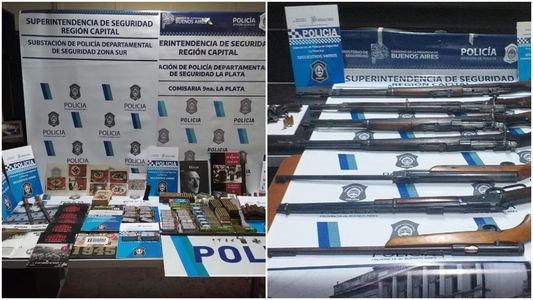Detuvieron al loco del fusil, un hombre que guardaba armas y una colección de objetos nazi en La Plata