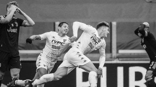 Tarde dorada para Gaich: fue el autor del histórico triunfo de Benevento contra Juventus