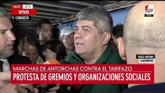 Moyano cerró la marcha de las antorchas con una advertencia: En marzo o abril habrá paro general