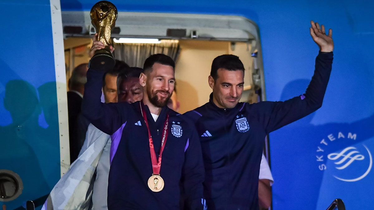 Lionel Messi y Lionel Scaloni