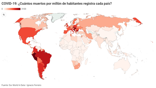 100 mil muertos por coronavirus: qué lugar ocupa Argentina en el mundo