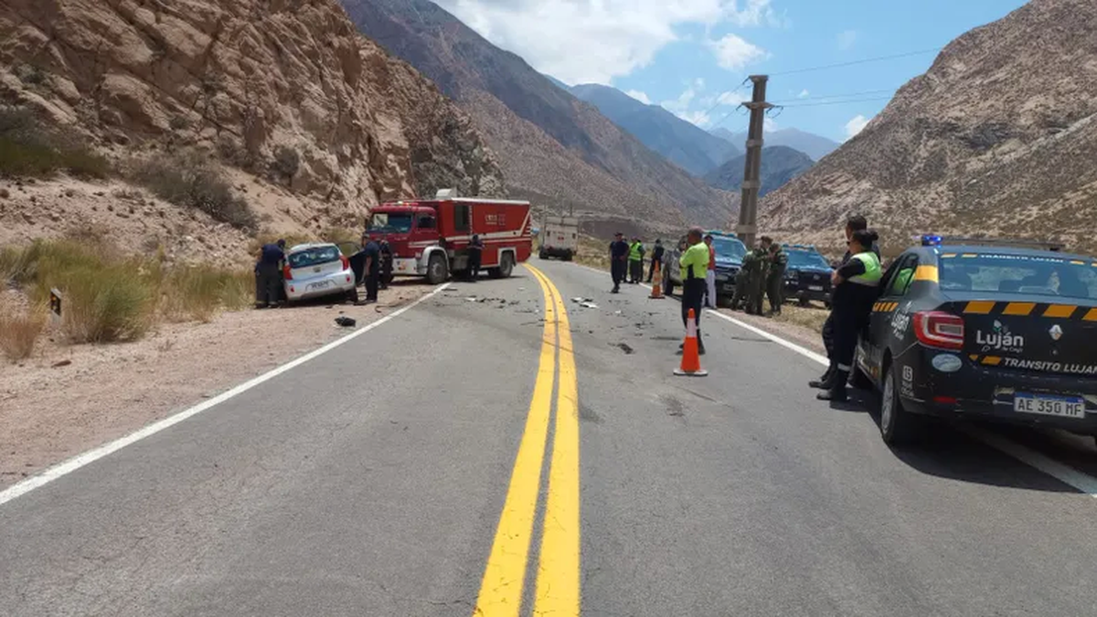 El lugar de la tragedia en la ruta 7 a la altura de Luján de Cuyo. (Foto: Sitio Andino)