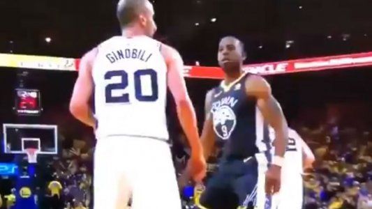 NBA: así le gritaron en la cara un doble a Manu Ginóbili en la derrota de San Antonio Spurs ante Golden State