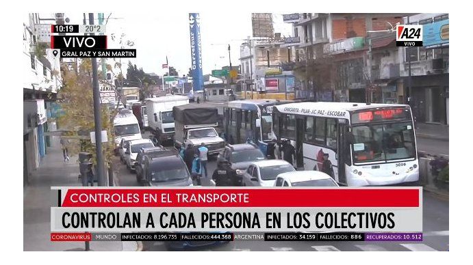 Se refuerzan los controles en colectivos para ingresar a la Ciudad