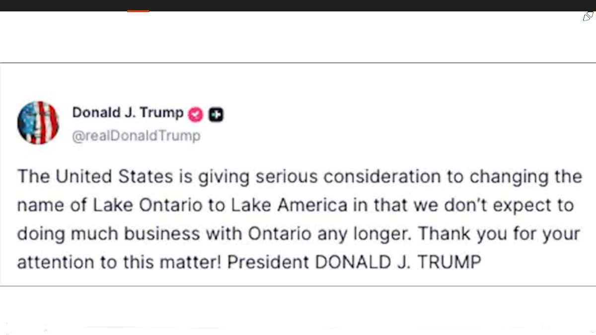Trump quiere cambiar el nombre del lago 
