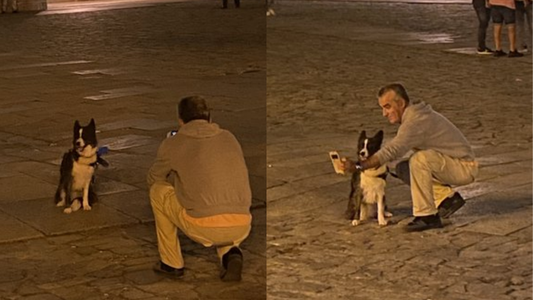 Viral: la selfie de un hombre con un perro que es furor