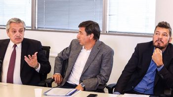 Marcelo Tinelli y Alberto Fernández en la primera reunión del Consejo contra el hambre