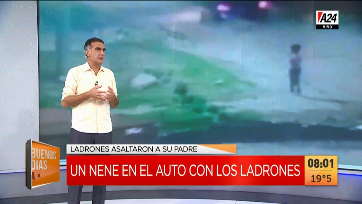 El duro editorial de Antonio Laje a propósito de la inseguridad y el caso del robo del auto con el nene adentro en Lomas de Zamora (Foto: captura de TV).